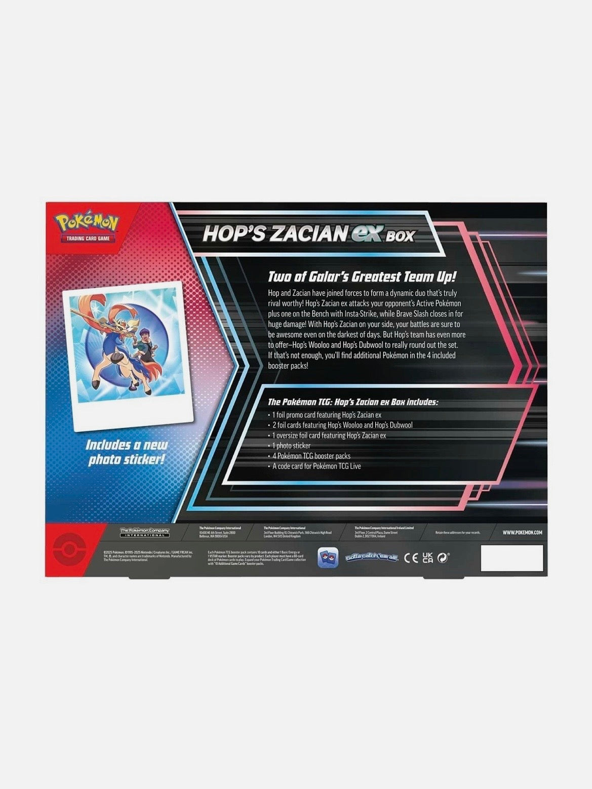Pokémon TCG Journey Together Hop's Zacian ex Box
