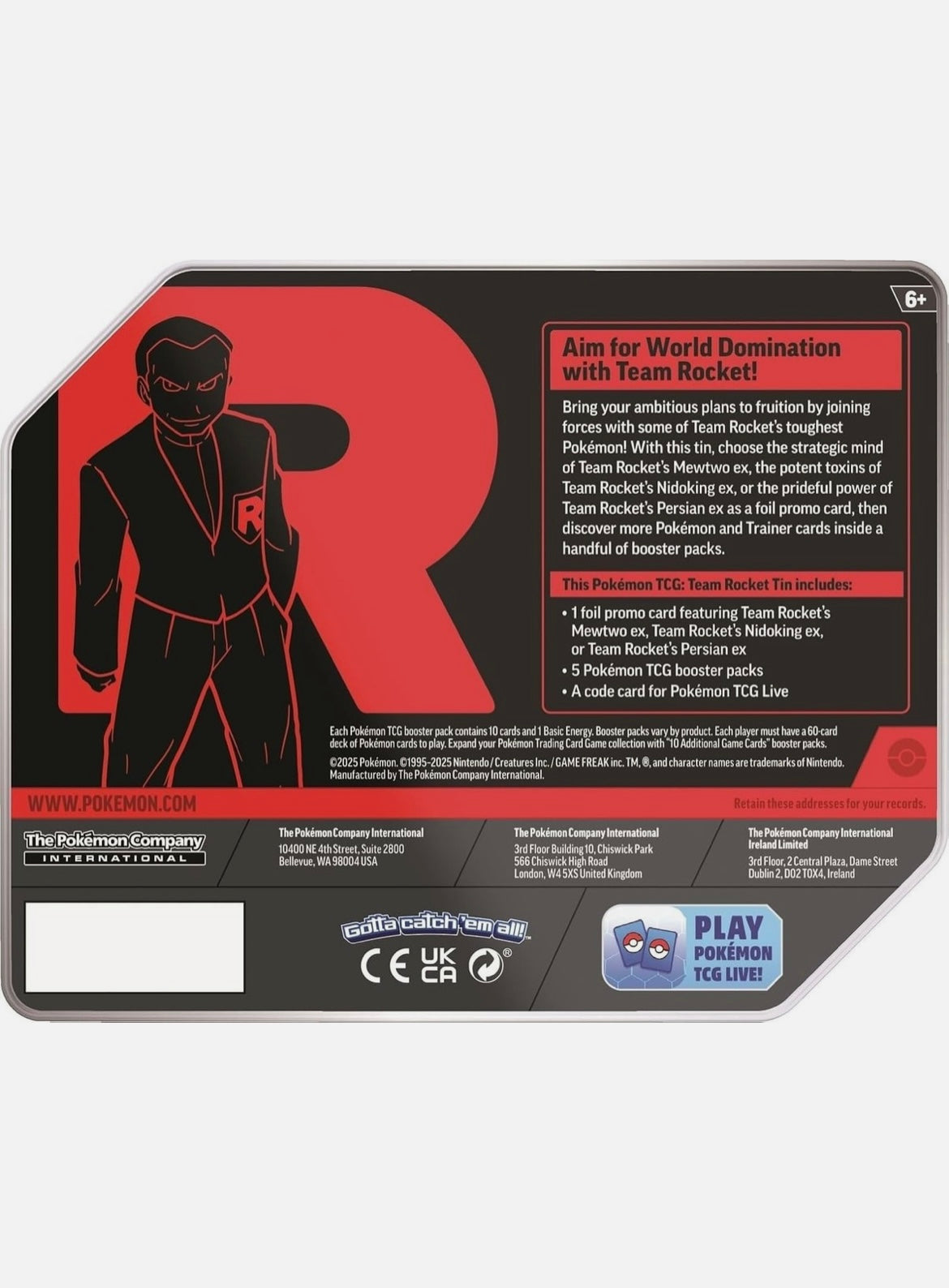 Team Rocket Nidoking Tin New Sealed