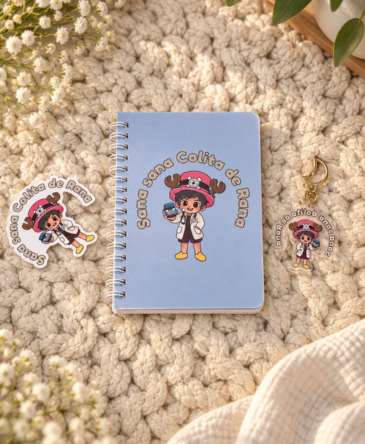 Ace’s Pop Shop Original Bundle: Notebook, Sticker & Keychain (Sana Sana Colita de Rana Exclusive)